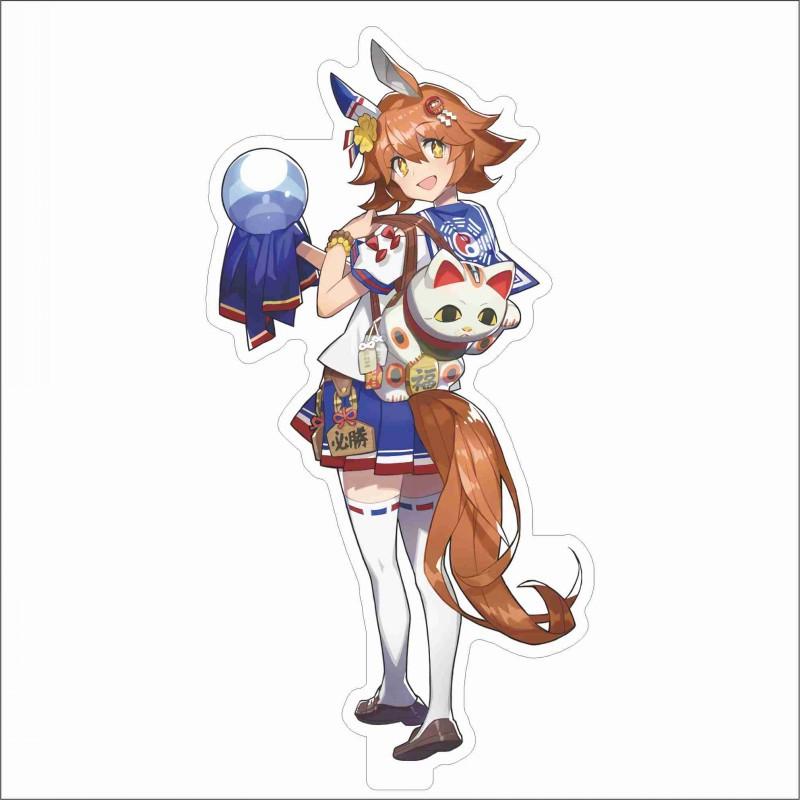 Japan Beautiful Derbil 15 Cm Cartoon Characters Acrylic Double-sided Stand Model Kawaii Cute Office Decoration Panel Permanent Recording Fans