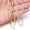 5 Yards/Roll Aluminium Paperclip Chains Ripple Oval Cross Chain for Necklace Bracelet Bag Gifts DIY Jewelry Making Components