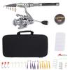 Telescopic Fishing Pole and Fishing Reel Combo Fishing Rod with 10+1 BB 5.5:1 Fishing Reel 2.1m