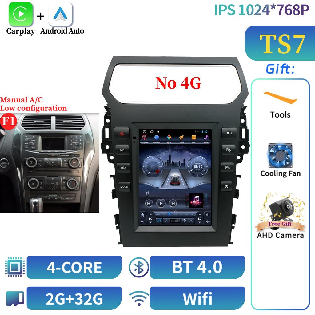 9.7inch Android Car Stereo Radio Multimedia Video Player For Ford Explorer 5 2011-2019 Navigation Carplay Automotive Screen GPS