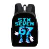 Colorful Number 67 Printing Single Layer Backpack for Boy and Girls Best Gifts 2D Flat Cartoon School Bags for Children