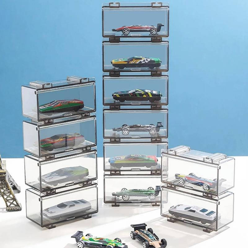 Autíčka Průhledný Prachotěsný Carro Model Kolekce Displej Kombinovatelný Skořepina Akrylový Úložný Box Pro Kluky Dárek