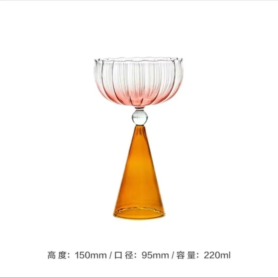 

Персонализированный набор бокалов для коктейлей и вина на высокой ножке в скандинавском стиле, из высокоборосиликатного стекла, бокал для красного вина, бокал для шампанского