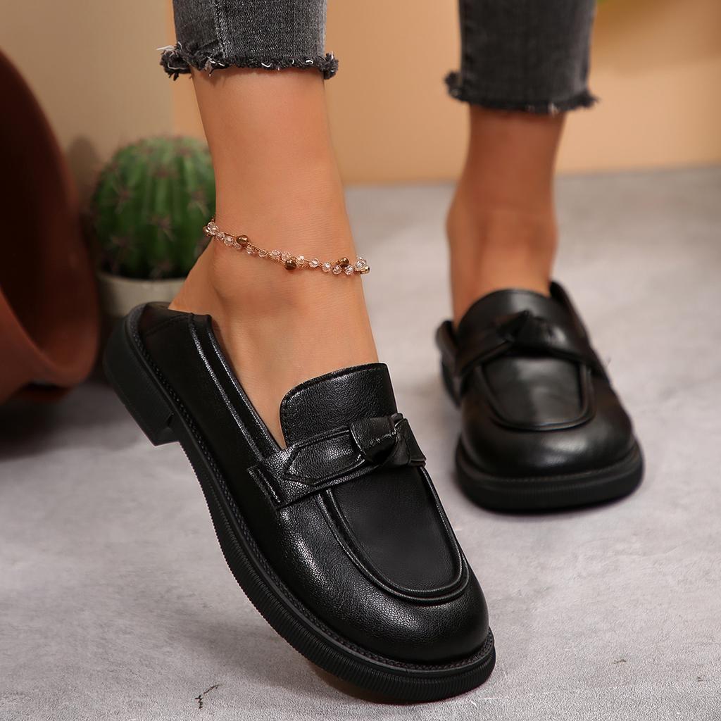 2025 Women's Heeled Mary Jane Shoes Women's High Heels Black Chunky Heel Office Loafers High Heels Spring Autumn Women's Shoes