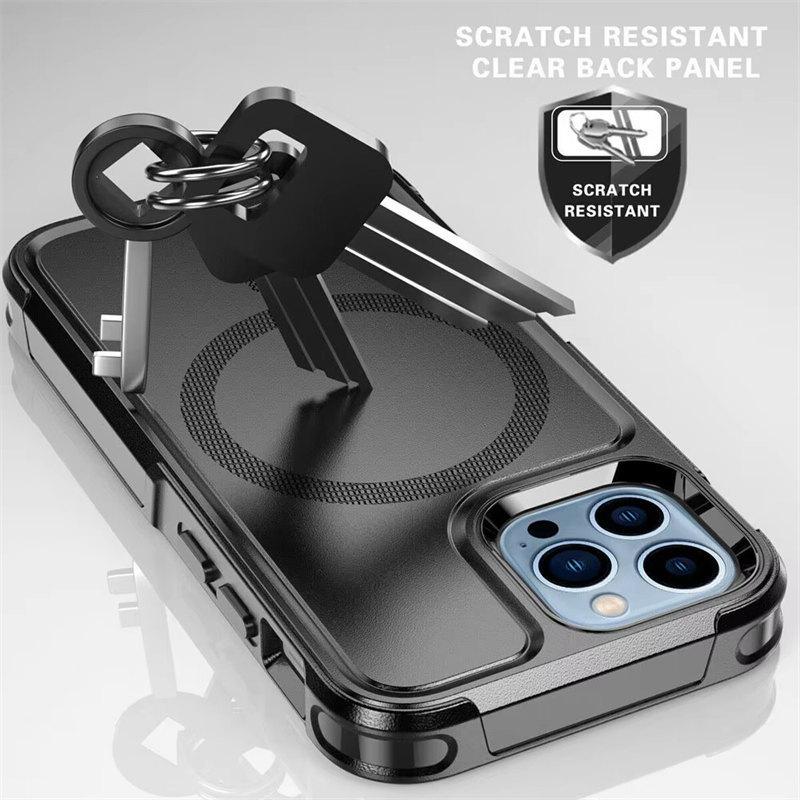 For MagSafe Phone Case Pro iPhone 16 13 12 Pro Mini Max 11 15 14 Plus Nárazuvzdorný Heavy Duty Robustní magnetický hybridní matný kryt