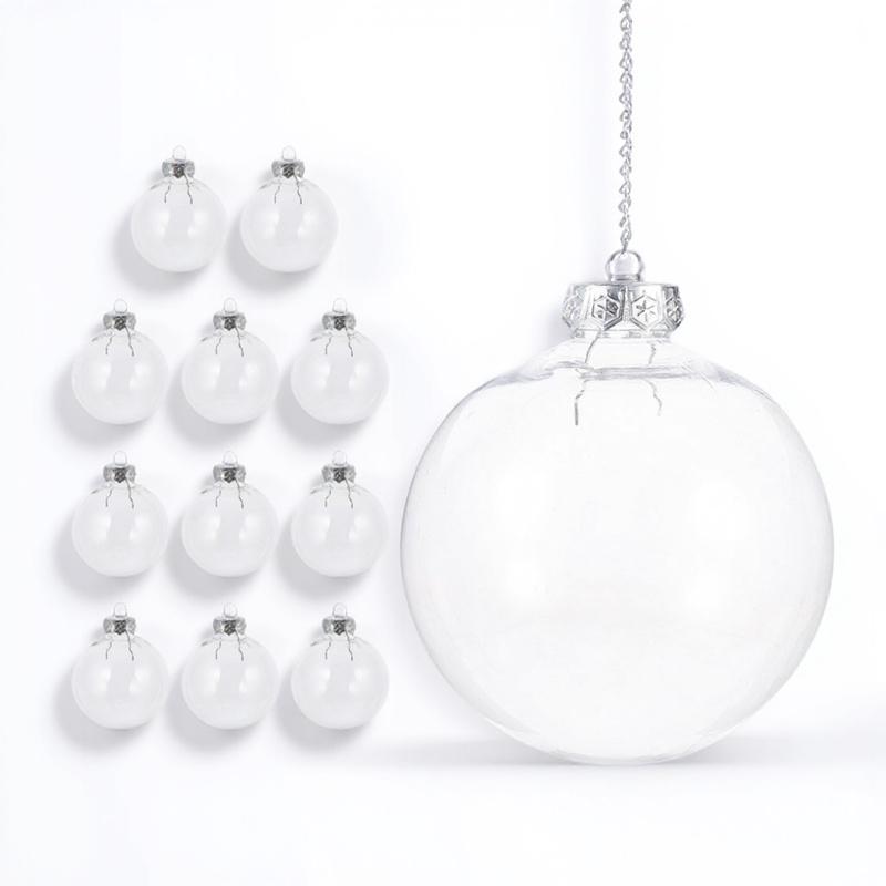 12Pcs Xmas Ball Hanging Ornaments Classic Christmas Tree Decorative Balls Plastic Pendant Xmas Party Decorations