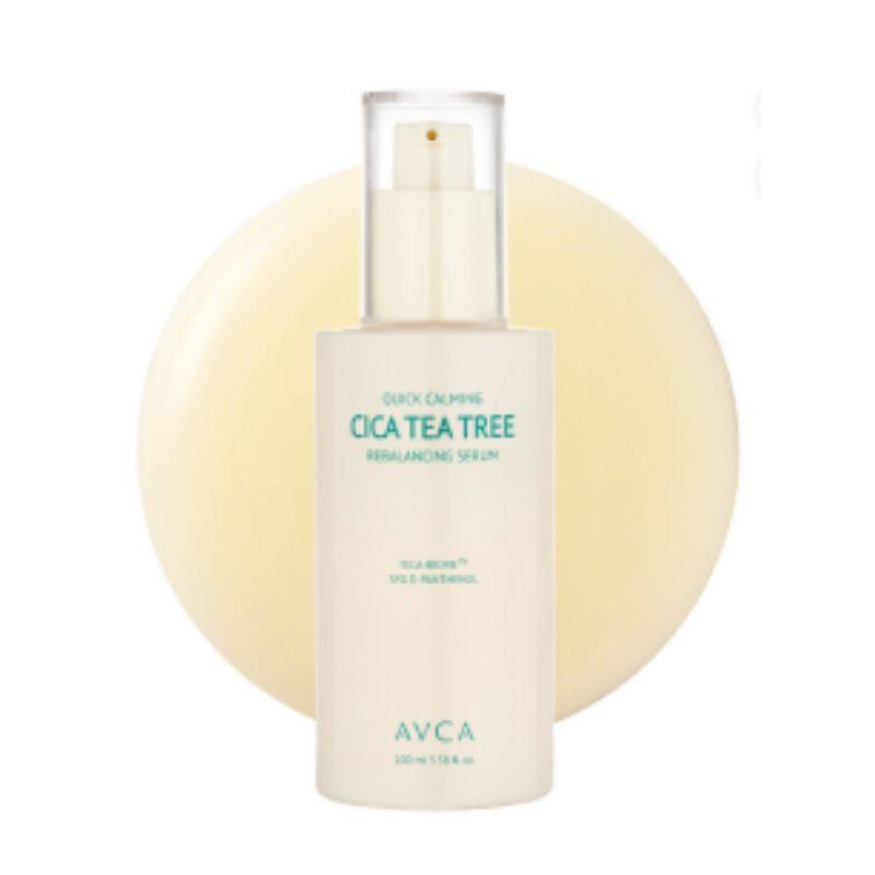 AVCA Quick Calming Cica Tea Tree Rebalancing Serum 100ml – Soothing & Acne Care Serum for Clear, Balanced Skin