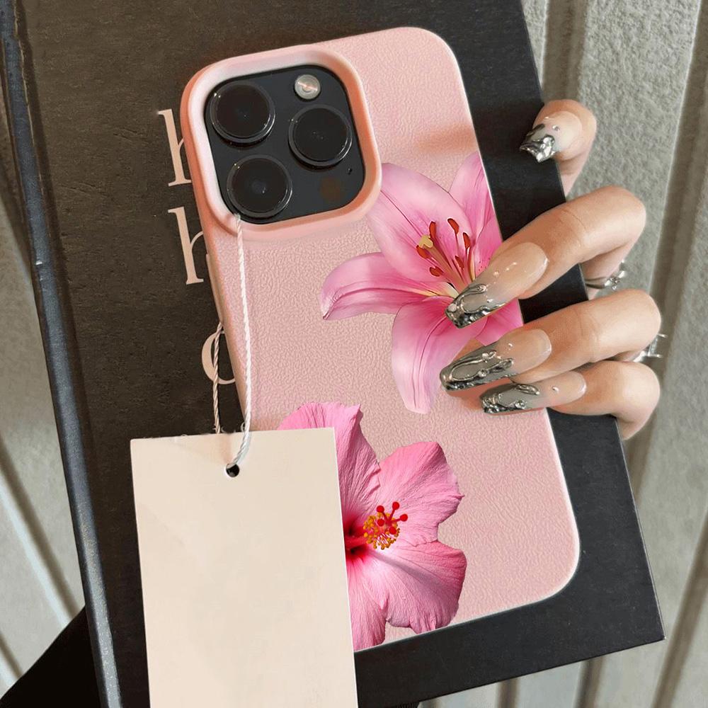 

HOT Luxury Gardenia Lily Lichee leather pattern Phone Case For Samsung S26 S25 S24 S23 S22 S21 S20 S10 Plus FE Ultra 4G 5G Samsung S22 Ultra 5G