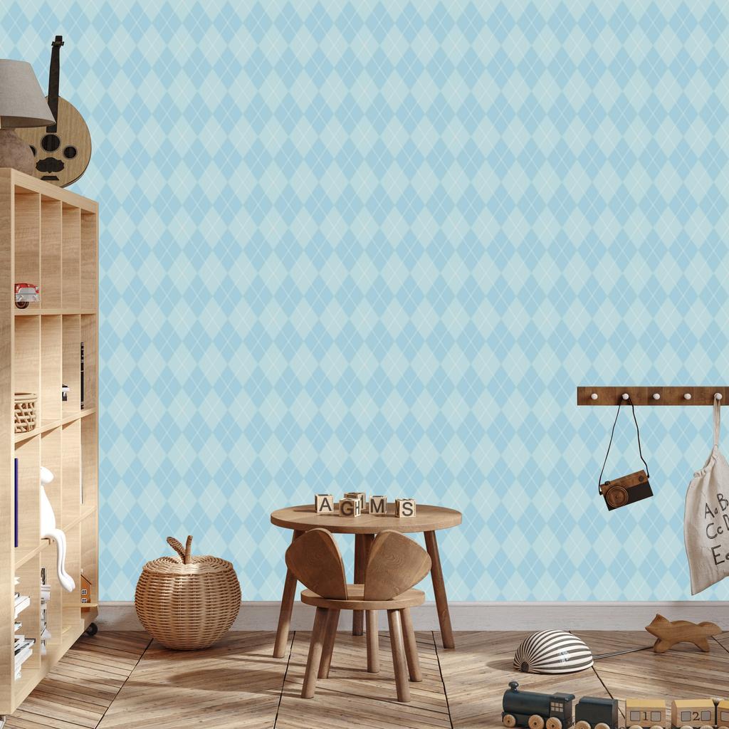 Pastel Celadon Diamonds Wallpaper for Living Room and Bedroom 50x1000
