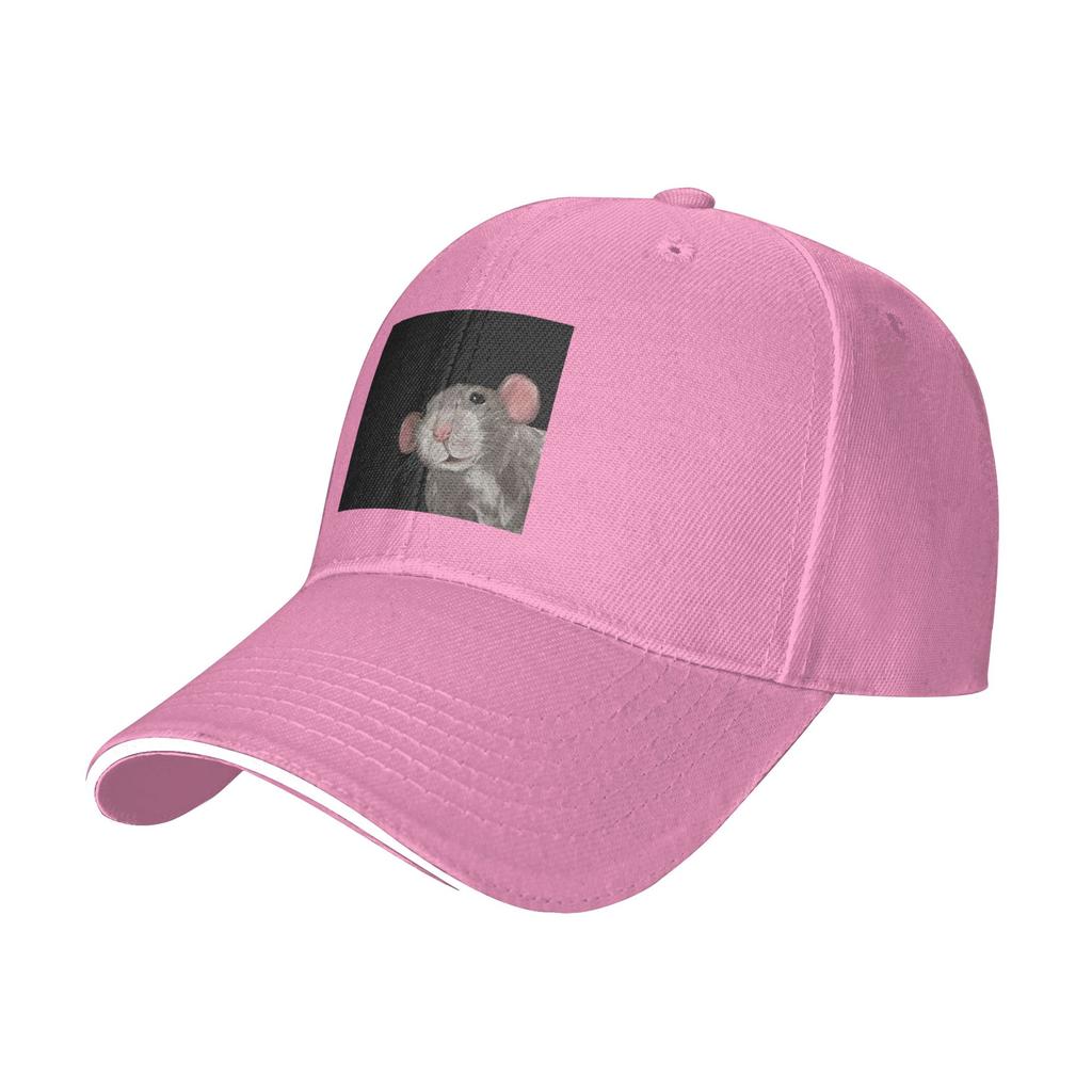 Die spähende Ratte (Grau Schwarz) Kappe Lässig Baseballkappen Verstellbare Mütze Hip Hop Sommer Unisex Baseballkappen Anpassbar