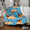 1pc Pug, Pizza Blanket Warm, Cozy, And Soft, Suitable for Sofas, Beds, Cars, And Office Use.Perfect for Camping And Travel, Making It a Great Gift for