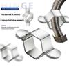 1/5/10 Pcs Silver Iron 4-Point Corrugated Pipe Hexagon Nut Wrench Repair Tool Detachable Kitchen Faucet Tap Inlet Hose Wrench