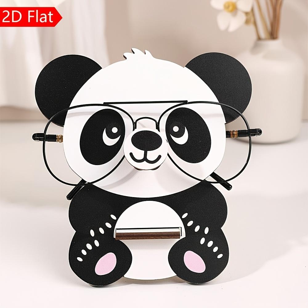 

Handmade Wood Carving Animal Eyeglasses Spectacle Holder Stand Sunglasses Display Rack Household Workspace Table Panda Dcor Present