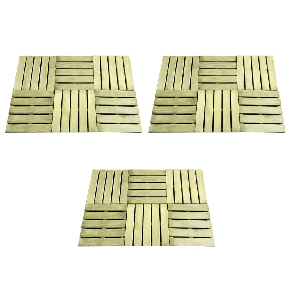 Dalles de terrasse 18 pcs 50x50 cm Bois