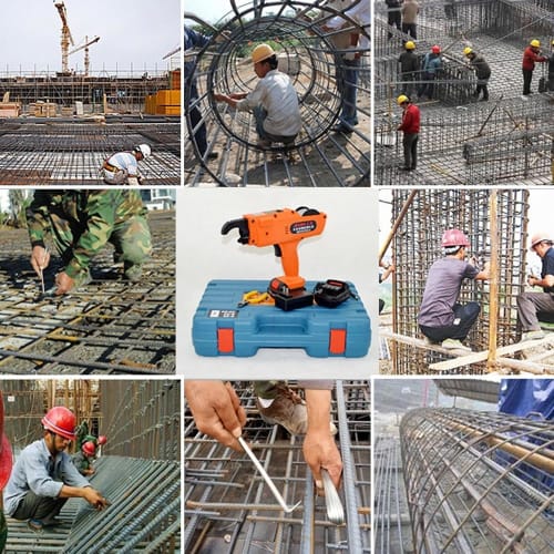 Tongxing Electric Rebar Tying Machine, Rechargeable, 8-60mm Tying Range, 4500m/9000Ah Battery, 6 Dedicated Ties, Handheld, Fully Automatic Rebar Wire