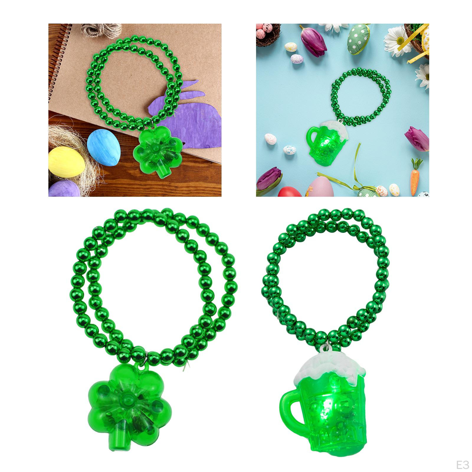ST. Браслет-ожерелье из бисера на день Святого Патрика для карнавальной вечеринки — фото 3