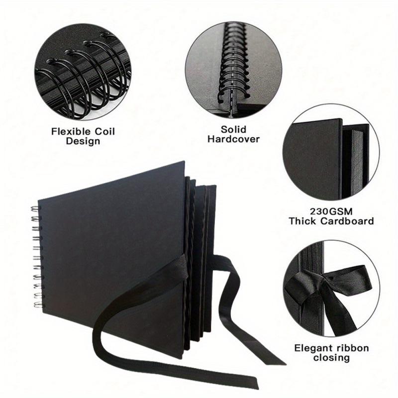 Creative Photo Album and Scrapbook Set with Bows, Doodles, and Souvenir Pages