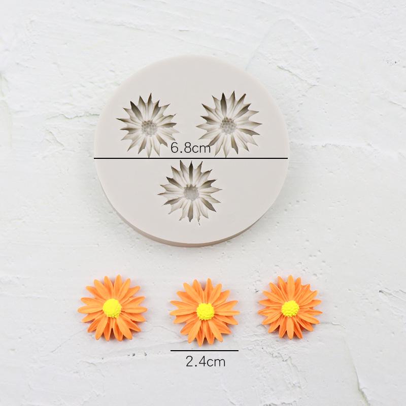 Silikon Fondantform zum Kuchendekorieren - Rosen, Gänseblümchen, Chrysanthemen