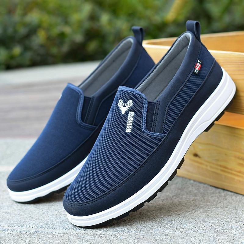 New Old Beijing Cloth Shoes Men's Spring Breathable Casual Shoes Men's Flat-soled Middle-aged Dad Shoes Are Comfortable