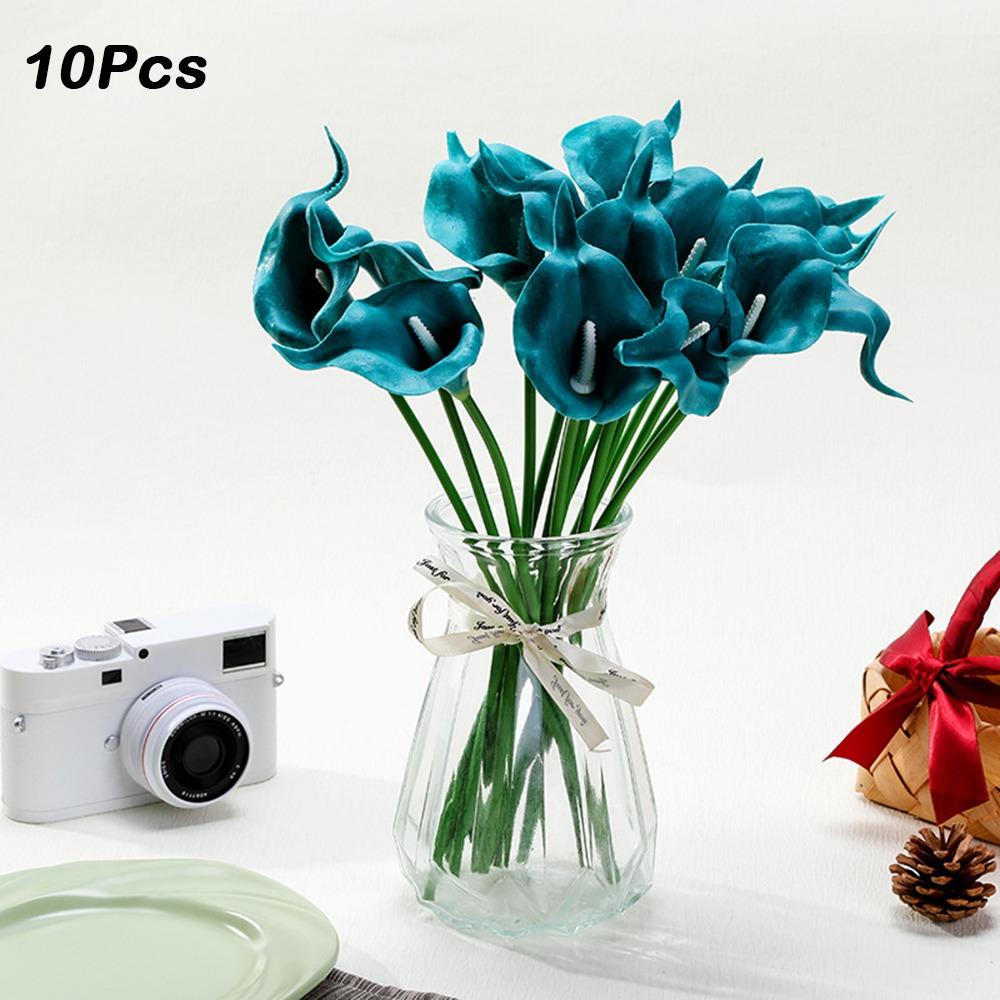 10Pcs Lifelike Real Touch Calla Lily Artificial Flowers Fake Calla Lily  Wedding Bouquet