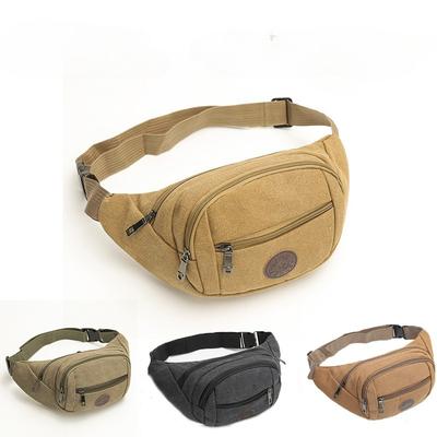 Men's Crossbody Bags Fashion Canvas Wallet Multifunctional Chest Shoulder Bag Large Capacity Waist Bag Outdoor Travel Mobile Phone Bag Crossbody Bag