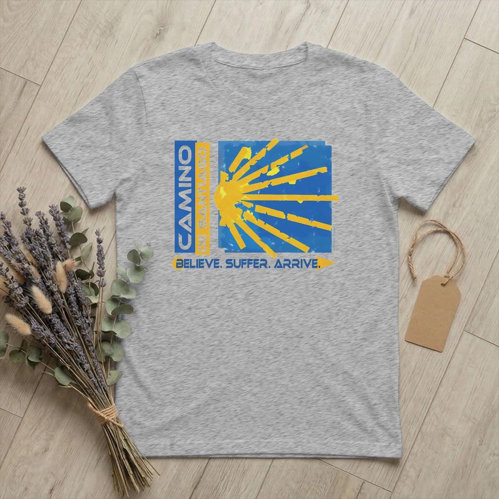 Unisex Camino De Santiago Way Of St James T Shirt Hiking Pure Cotton Tops Humorous Short Sleeve Crewneck Tees Gift Idea TShirts