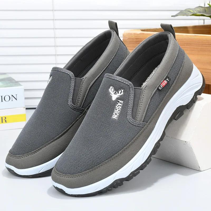 Autumn New Men Single Shoes Outdoor Non Slip Walking Shoe Casual Comfortable Flat Fashion Breathable Male Footwear