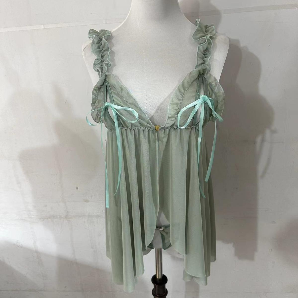 Sexy pajamas women s pure desire lace ice silk underwear mood high-end suspender nightdress 2026 new loungewear M size【 40-55kg 】