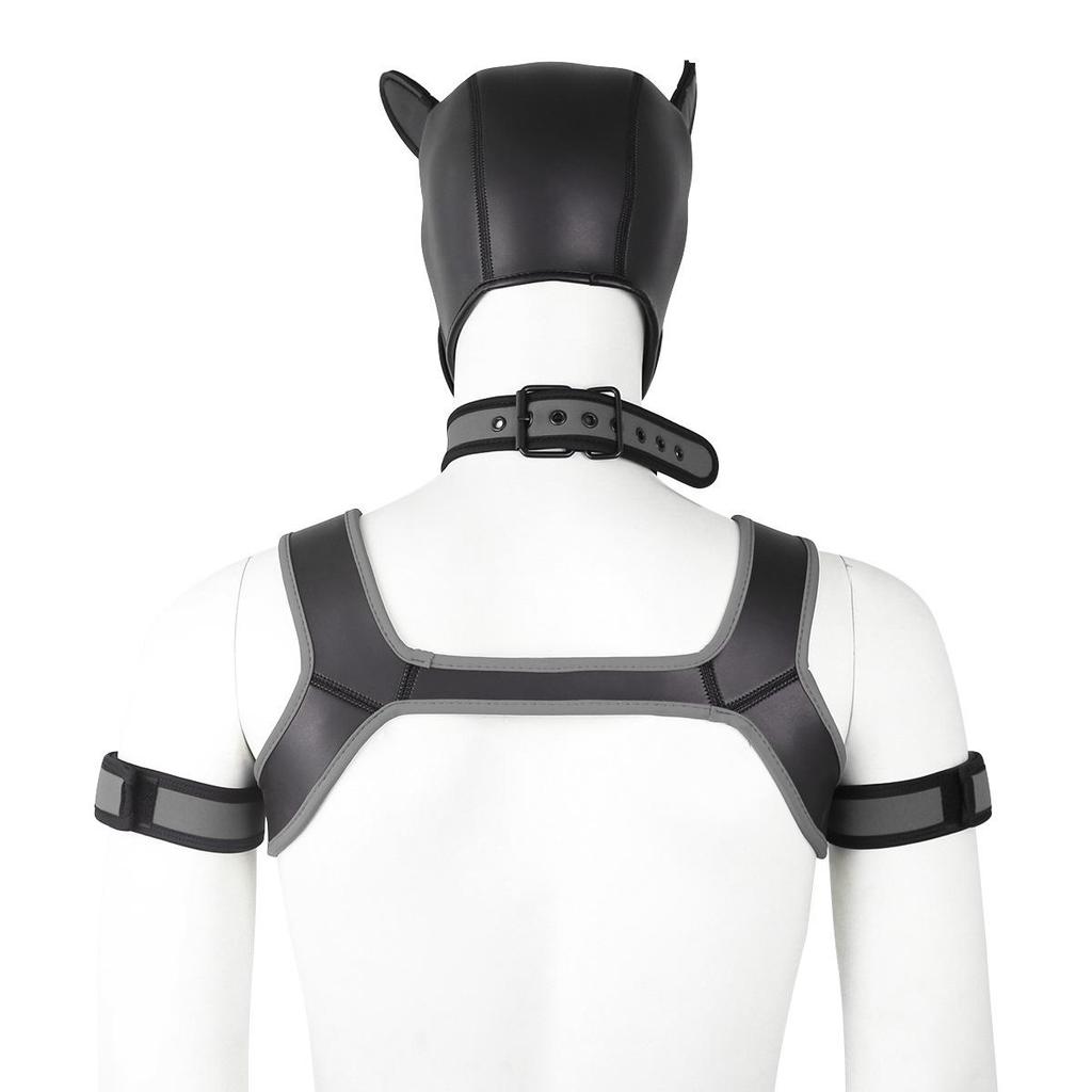 Erotic Adult Toys Set: Dog Headgear, Armband, Chest Strap, Neck Collar, Costume Props