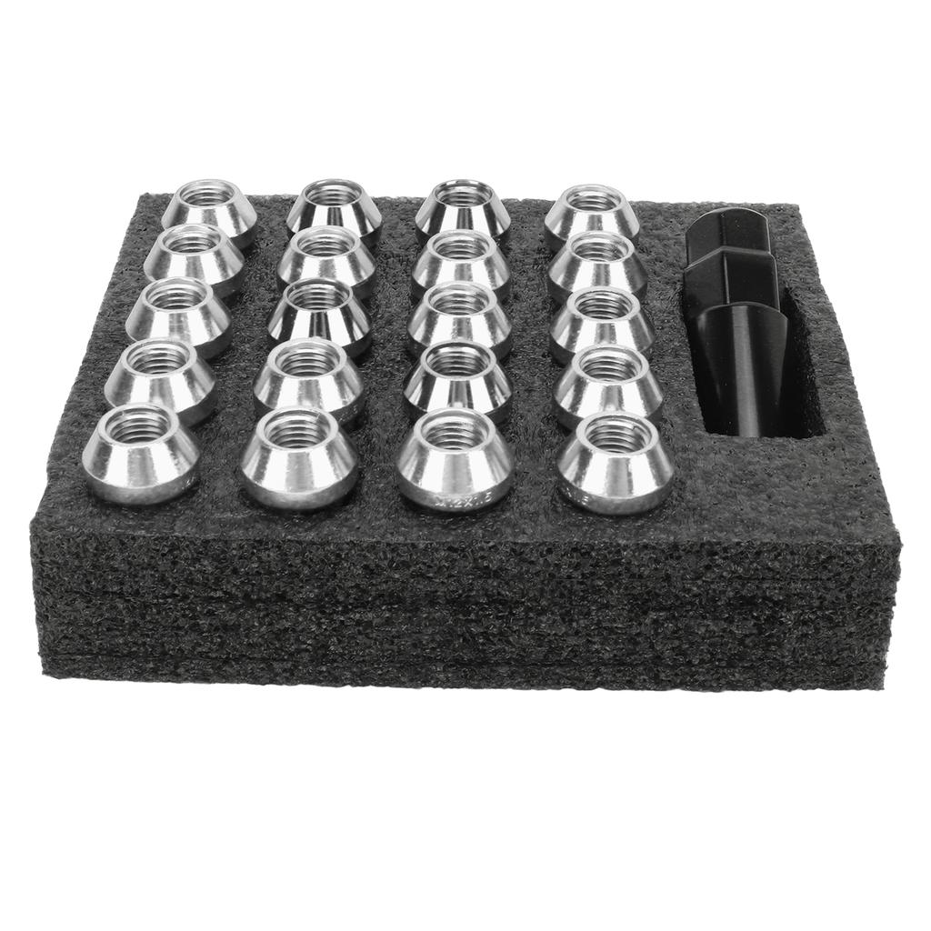 22PCS Tapered Lug Nuts with Nut Sleeve Key Alloy Steel  Forged Lock Nut Replacement for TOY
