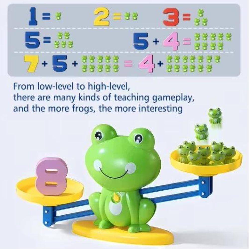 Logical Thinking Frog Math Balance Toy Addition Subtraction Early Education Toy Math Training