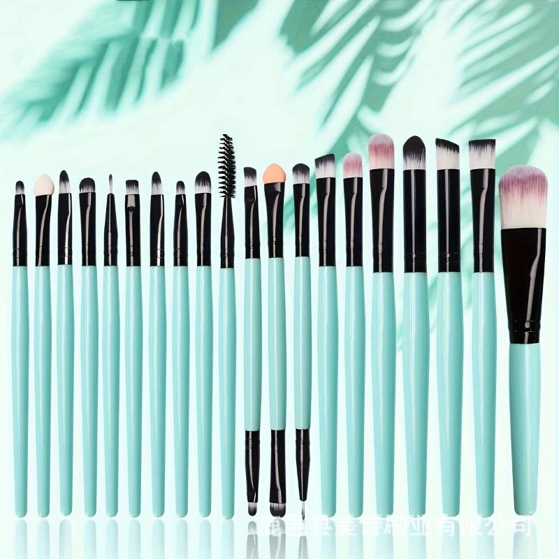 Deluxe 20Pcs Eye Makeup Brush Collection Perfect for Eyeshadow and Eyebrow with Professional-Grade