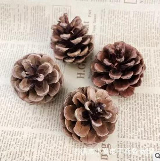 Handmade Wild Pine Cone Christmas Tree Decorative Branches with Dried Flowers