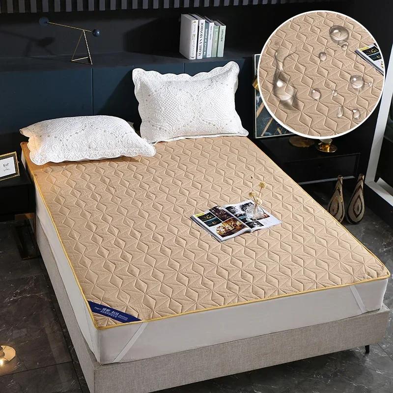Waterproof Ultrasonic Mattress Protector Cover Pad Washable Mattress Bed Protector with Elastic Band