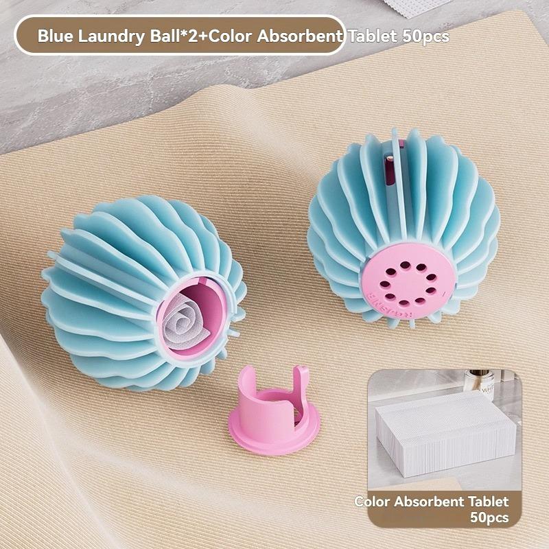 

2pcsLaundry household color-fading tangling cleaning care balls, color-mixing prevention, decontamination washing machine balls