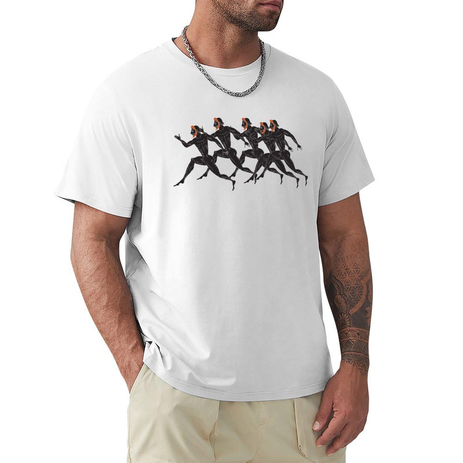 Ancient Greek Runners Tshirt Sports Casual Breathable Tee Shirt S