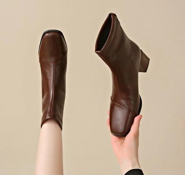 

Fashion Fashion New Women Split Toe Chelsea Boots Fashion Slim Slip On Boots Women Chunky Heel Platform Ankle Boots Mujer Booties Botas 39