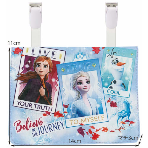 Skater Outing Pocket Pouch Pochette Frozen 2 Disney Height 11 x Width 14 x Depth 3cm ODKP1