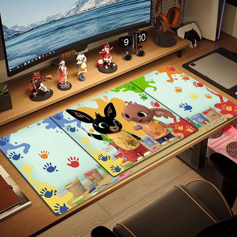 Bing Large Size Mouse Pad Large Gaming Table Cushion Non-slip Laptop Tablet Big Mousepad XXL Mat Mini PC Playmat With Lock edge