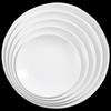 11-inch White Ceramic Shallow Round Plate