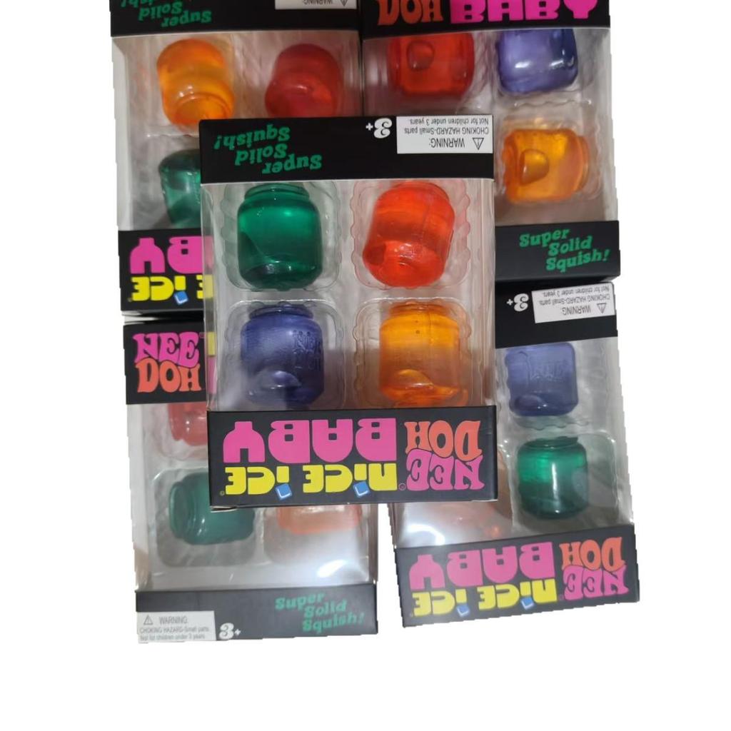 Needoh Squeeze Toy: Maltose Jellyfish with Wiggle Tentacles and Slow-Rebound Ice Cube
