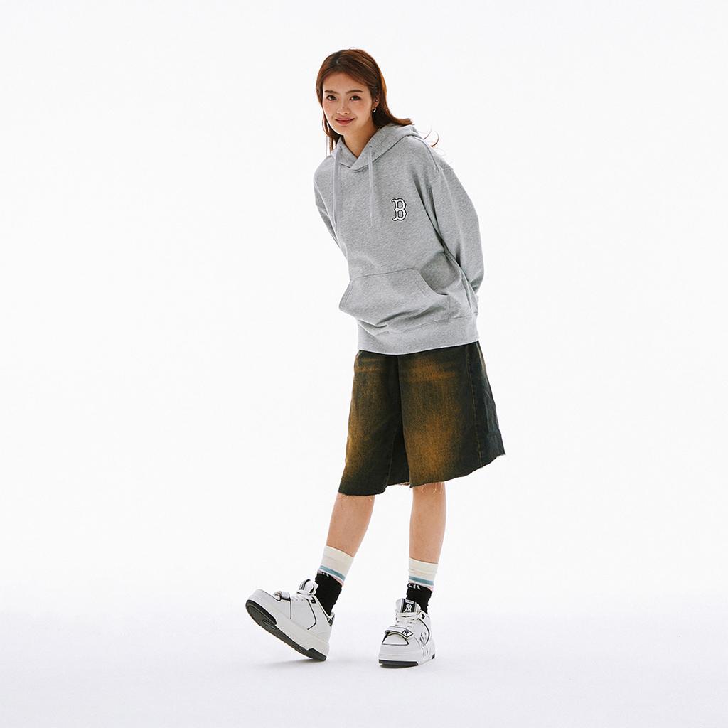 New MLB SS24 Sweatshirt Unisex Gray 3AHDM0141-43MGS