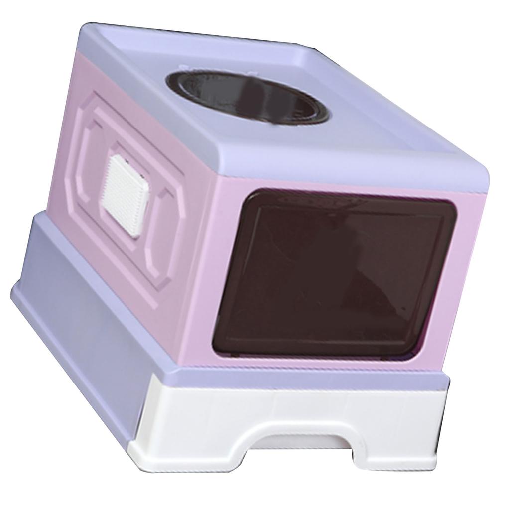 Faltbare Katzentoilette, Schubladentyp, verhindert Spritzer, Geruchskontrolle, auslaufsicher, groß, komplett umschlossen