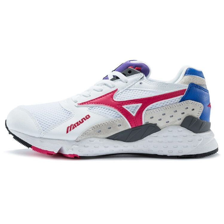 Mizuno Mondo Control Two-Layer Cowhide Shock Absorption Non-Slip Low-Top Running Shoes Unisex Sneakers White Red D1GA201166