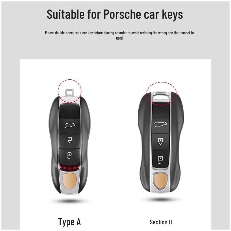 Compatible Key Case for Porsche Panamera, Cayenne, Macan, 911, 718, and Taycan