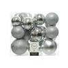 Boules Décoratives - GENERIQUE - Boite De 26 Boules Argentées - Ø6cm/Ø8cm/Ø10cm - Noël - Mixte