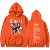 Hip Hop Hoodie With Tupac Graphic Print Ribbed Hem Unisex Streetwear Sweatshirt Men Women