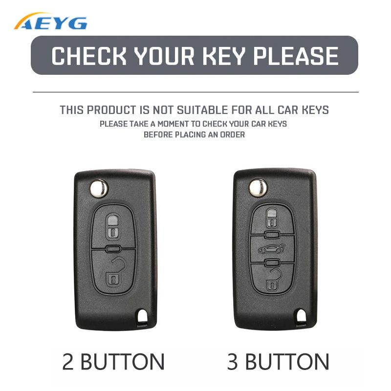 Car Tpu Key Case Cover For Peugeot 107 206 207 307 308 406 For Citroen Xsara Picasso C2 C3 C4 C5 C6 C8 2/3 Buttons Accessories