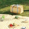 2 Stück, Picknickdecke plus Organizer, geeignet für Camping, Picknick, Strand, 200,66 cm x 200,66 cm große Picknickdecke