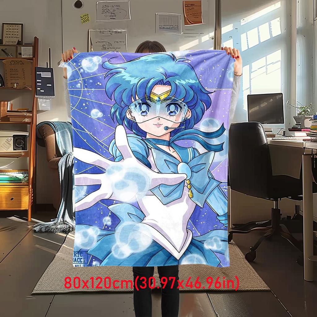 Japanese anime cute cartoon theme Sailor Moon Tsukino Usagi blanket suitable for home beds, sofa covers, office nap, outdoor warm blankets O12